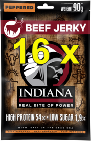 Indiana beef jerky peppered 90 gram 16 x