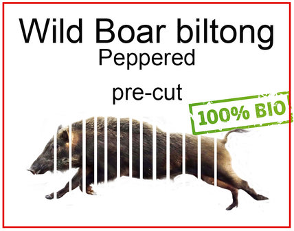 Wild boar zwijn biltong jerky biologisch vlees