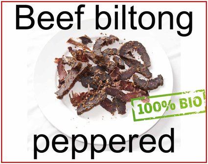 Beef biltong peppered