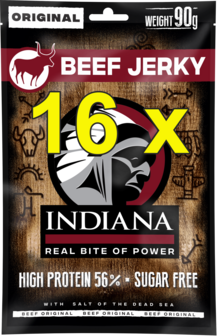 Indiana beef jerky Original 90 gram 16 x