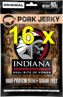 Indiana pork jerky 90 gram 16 x