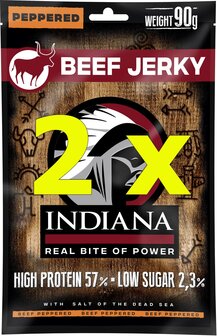 Indiana beef jerky Peppered 90 gram