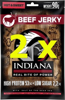 Indiana beef jerky Hot & Sweet 90 gram