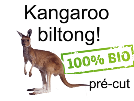 Kangoeroe biltong gesneden