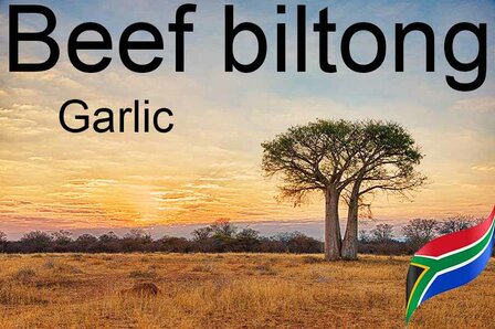 South African style beef biltong Garlic 250 gram