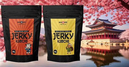 Beef jerky en turkey jerky kimchi