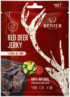 Renjer red deer jerky chilli and lime 25 gram