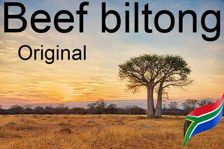 South African style beef biltong Original 250 gram