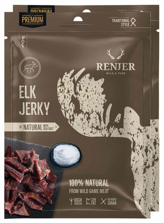 2 x Renjer elk jerky natural
