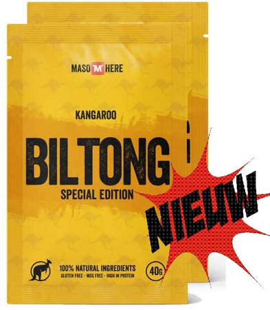 2 x Maso Here kangoeroe biltong 40 gram