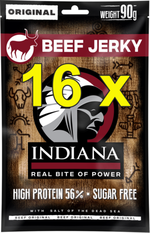 Indiana beef jerky Original 90 gram 16 x