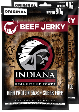 Indiana beef jerky original 90 gram 2 x