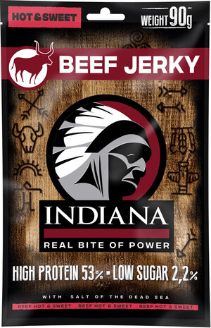 Indiana beef jerky Hot & Sweet 90 gram