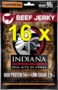 16 x Indiana beef jerky Peppered 90 gram 