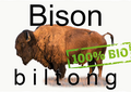 TIJDELIJK UITVERKOCHT - Bizon biltong, prijs € 19,95 per 100 gram.