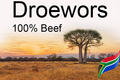 Drywors, gemacht von 100% Rindfleisch, 250 gram