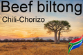 Zuid-Afrikaanse stijl beef biltong Chili-Chorizo 250 gram