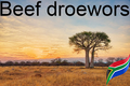 Beef droewors, gemaakt van 100% beef 250 gram.